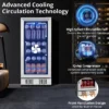 Beverage Refrigerator And Cooler, 96 Cans Built-in Or Freestanding Beverage Cooler With Glass Door
