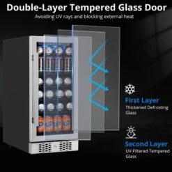 Beverage Refrigerator And Cooler, 96 Cans Built-in Or Freestanding Beverage Cooler With Glass Door -Home Decor Store GUEST af4f722d f603 4c75 9594 452246b06ca3
