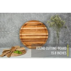 4pcs/5pcs Kitchen Wooden Cutting Boards With Groove Knife-Safe Rectangular/Round Serving Boards Housewarming Gift -Home Decor Store GUEST b03ef5eb 3073 4d13 9b60 e24ca610a841