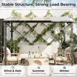 10 X 10 Outdoor Lean To Metal Awnings Large Gazebo, Hard Top Lean To Pergola Wall-Mounted 10 10 X 10 Outdoor Lean To Metal Awnings Large Gazebo, Hard Top Lean To Pergola Wall-Mounted -Home Decor Store GUEST b17a69e5 a27d 47c9 91e1 ec04410dfc19