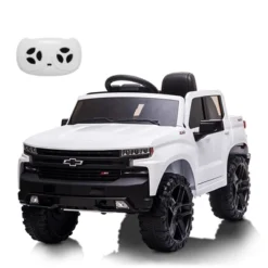 Ride On Truck With Remote Control For Kids, 12V Battery Powered Licensed Chevrolet Silverado GMC Ride On Car Toddler Electric Vehicles -Home Decor Store GUEST b1c81cf3 1e70 4c98 b315 b5969e431e3c