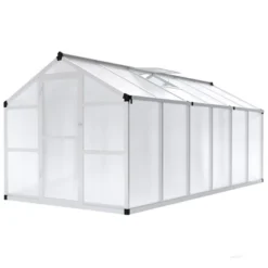 8x12FT Greenhouse For Outdoors,Polycarbonate Greenhouse With Quick Setup Structure And Roof Vent,Aluminum Greenhouses For Outdoors Heavy Duty -Home Decor Store GUEST b20e1545 2df1 4fd8 83d5 d97ee1b0f651