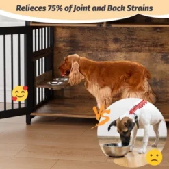 Dog Crate Furniture, Large Dog Cage For Large/Medium Dog, 48 Inch Dog Kennel With Adjustable Raised Feeders, Indoor Heavy Duty Metal Dog Crate -Home Decor Store GUEST b27419e1 87f3 48e2 b932 706dac36be12