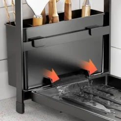 Water Bottle Organizer Double Layer Cup Holder Carbon Steel Storage Rack With Tray For Kitchen Tabletop -Home Decor Store GUEST b274d938 1bc1 4085 9daa a6cc5f488a43