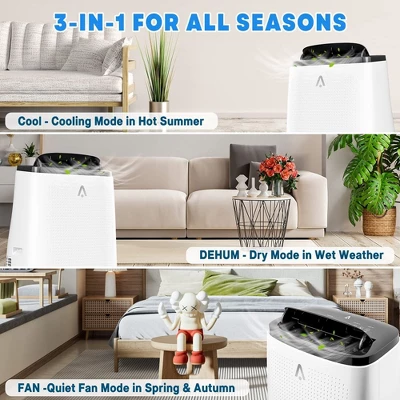 Portable Air Conditioners, 14000BTU Air Cooler With Drying, Fan, Sleep Mode, 3 Speeds, 24H Timer Function, Remote Control, Cools Room Up To 750 Sq. Ft 2 Portable Air Conditioners, 14000BTU Air Cooler With Drying, Fan, Sleep Mode, 3 Speeds, 24H Timer Function, Remote Control, Cools Room Up To 750 Sq. Ft - Image 2