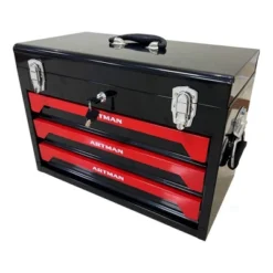 Whizmax 3Drawer Metal Toolbox With Ball-Bearing Drawer Slides- Portable Tool Chest Organizer With Tools Set(Black+Red) -Home Decor Store GUEST b79241eb 40be 49a6 93f0 515dc89b0a49