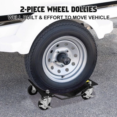 Black Car Dollies Set Of 2,Car Wheel Dolly For Garage Moving Car,Vehicle Dolly Heavy Duty For Motorcycles,Disabled Units,Dirt Bike, 3000LBS 2 Black Car Dollies Set Of 2,Car Wheel Dolly For Garage Moving Car,Vehicle Dolly Heavy Duty For Motorcycles,Disabled Units,Dirt Bike, 3000LBS - Image 2