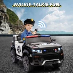 Kids Ride On Police Car 12V Electric Truck For Toddlers Battery Powered Ride On Toy With Remote Control -Home Decor Store GUEST b895f570 0979 437a 8290 84f9b28899a0
