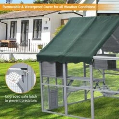 Whizmax Large Outdoor Cat House, Animal Enclosure With 2 Lockable Cat Doors And A Walk In Door, Large Catio With Half Waterproof Cover & Resting Boxes -Home Decor Store GUEST b8f49079 672b 4b1f bd60 01a547ba2cc7