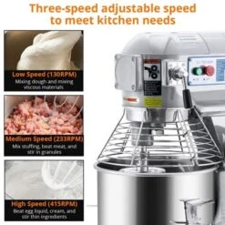 10Qt Commercial Food Mixer, 600W Commercial Stand Mixer With 3 Speeds Adjustable &3 Mixer Attachments -Home Decor Store GUEST b963c438 84ba 4083 815a d206c74d268a