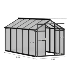 Outdoor Greenhouse - Polycarbonate Greenhouse With Roof Vent, Lockable Door, And Aluminum Frame For Your Garden -Home Decor Store GUEST b96a1b00 2dfe 40b0 a9dd 48bd25099cea