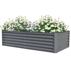 Galvanized Raised Garden Bed, Raised Garden Boxes, 6x3x1.5ft Outdoor Galvanized Planter Box, Garden Stock Tank, Garden Beds For Vegetables Planting -Home Decor Store GUEST bb1278c5 d367 4869 95af a329f835c6a6