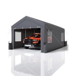 13'x20' Upgraded Carport With 200g Tarp For All-weather; Heavy-duty Reinforced Steel Frame, Perfect For Full-size Pickup Trucks. Silver Gray. -Home Decor Store GUEST bc4edfb1 df25 483e ba95 38f36f1f464e