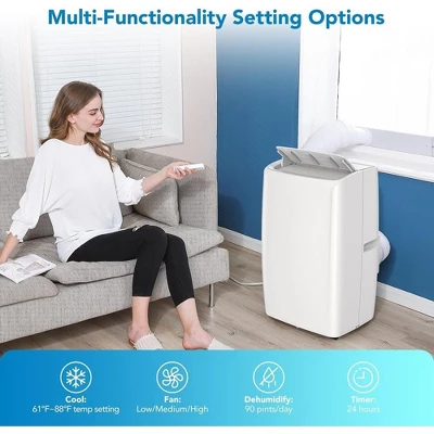 14000btus Portable Air Conditioner 3-in-1 With Remote Control And LED Display 4 14000btus Portable Air Conditioner 3-in-1 With Remote Control And LED Display - Image 4