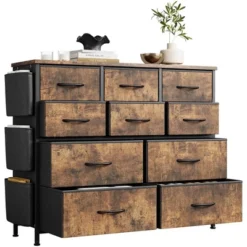 Dresser For Bedroom With 10 Drawers, Dressers & Chest Of Drawers, Fabric Storage Drawer With Side Pockets -Home Decor Store GUEST be9f4580 f527 450d a19b a6065831aa76