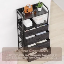 Dresser For Bedroom With 5 Drawers, Small Dressers & Chests Of Drawers, Vertical Fabric Tower Drawer Organizer Unit -Home Decor Store GUEST bf29c0a1 c20b 4e91 b421 dead8e8ef291