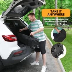 10X10FT Pop Up Canopy - Commercial Instant Shelter, Adjustable Heights, With Wheeled Bag, Portable Gazebo For Patio, Deck, Garden, Beach -Home Decor Store GUEST bf71c81e fc47 4acb 9350 e92c352600aa