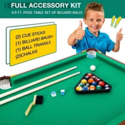 5 Ft Folding Pool Table Portable Foldable Billiards Table For Kids And Adults Pool Game Table With 2 Cue Sticks 16 Balls Triangle Chalk -Home Decor Store GUEST bfb9e405 59bb 4857 a1df 83144db3934e