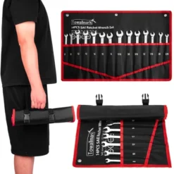 14-Piece Ratchet Wrench Set With Flexible Head – 8-16mm & 5/16-11/16 Inch, 72 Teeth Chrome Vanadium Steel Spanners With Roll-Up Storage Bag -Home Decor Store GUEST c1e67a67 0380 4a97 8926 387f4ee9d7a8
