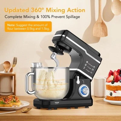 7.5QT Stand Food Mixer, 10-Speed Tilt Head 3-In-1 Kitchen Electric Mixer With Stainless Steel Bowl, Egg Whisk, Dough Hook 4 7.5QT Stand Food Mixer, 10-Speed Tilt Head 3-In-1 Kitchen Electric Mixer With Stainless Steel Bowl, Egg Whisk, Dough Hook - Image 4