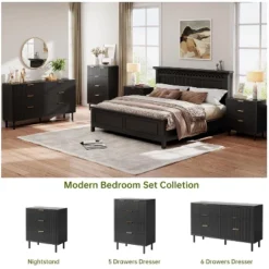 Fluted 5 Drawer Dresser For Bedroom, Modern Wood Chest Of Drawers With Wide Drawers -Home Decor Store GUEST c3a1161b b13c 447b bcb6 66b7d63b6ae5