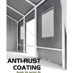 10'x20' Windproof Carport With Reinforced Frames And 180g PE Canopy; Includes Front And Rear Doors, Perfect For Pickups, Boats, And Equipment. 14 10'x20' Windproof Carport With Reinforced Frames And 180g PE Canopy; Includes Front And Rear Doors, Perfect For Pickups, Boats, And Equipment. -Home Decor Store GUEST c3d6eb26 53c0 4e3a bf5e 08134aa776a4