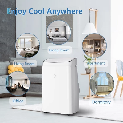 14000 BTU Portable Air Conditioner (ASHRAE) With Dehumidifier, Fan, Sleep Mode, 24-hour Timer; Energy-efficient, Cools Up To 700 Sq. Ft. 4 14000 BTU Portable Air Conditioner (ASHRAE) With Dehumidifier, Fan, Sleep Mode, 24-hour Timer; Energy-efficient, Cools Up To 700 Sq. Ft. - Image 4