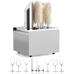 Electric Wine Glass Polisher With 5 Cotton Brushes And High-Power Heater, Stainless Steel, Ideal For Bars, Kitchens, And Restaurants -Home Decor Store GUEST c4afa121 b6cc 4900 aa9b c62c68173edb
