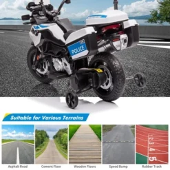 12V 7AH Kids Motorcycle, Ride On Police Motorcycle, Licensed BMW Kids Car With High/Low Speed,EVA Tire, 2 Storage Boxes -Home Decor Store GUEST c656a5ea bda3 4abb af21 84107cb47dac