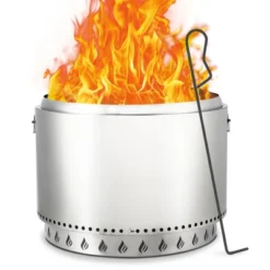 Stove Bonfire With Stand, 27 Inch Smokeless Firepit, 360° Airflow & Removable Ash Pan, Stainless Steel Wood Burning Fireplace -Home Decor Store GUEST c762d870 bcfe 45a4 ac79 85a695adffb4