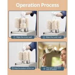 Electric Wine Glass Polisher With 5 Cotton Brushes And High-Power Heater, Stainless Steel, Ideal For Bars, Kitchens, And Restaurants -Home Decor Store GUEST c8a62707 0da0 48bb 97d7 365e4bb9f95a