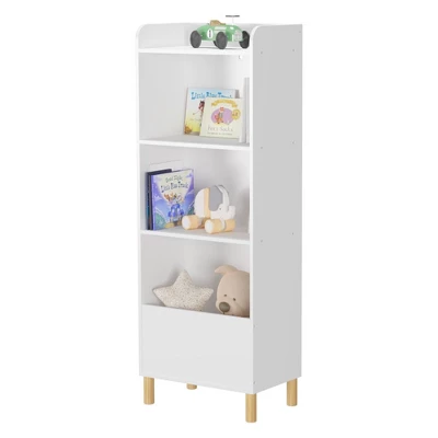Bookshelf For Kids, 4-Tier Children Bookshelf Kids Bookcase Kids Toy Storage Organizer Book Shelves For Kids Room, Playroom, Nursery 4 Bookshelf For Kids, 4-Tier Children Bookshelf Kids Bookcase Kids Toy Storage Organizer Book Shelves For Kids Room, Playroom, Nursery - Image 4