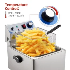Whizmax Electric Deep Fryer, 6 L/5.4 Qts, Adjustable Temperature Control,Perfect For Fried Buffalo Wings, Shrimp,Sliver -Home Decor Store GUEST ca897336 36a2 4957 a681 60742f94d0ca