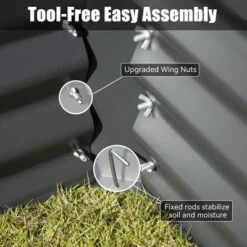 Metal Raised Garden Bed Kit, 8x4x1ft Outdoor Large Planter Raised Beds, Outdoor Garden Beds Raised Garden Boxes For Gardening Vegetables Flowers -Home Decor Store GUEST cb13594e ed51 467a 8264 fdc161cb67f2