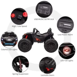 2 Seaters 24V Ride On UTV With Remote Control,10AH Battery, 400W Powerful Motors With 17" EVA Wheels -Home Decor Store GUEST cdb0d0cf 8ff3 4ee4 92d3 c57788efa779
