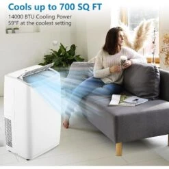 Portable 14,000 Btu Air Conditioner With Cooling Fan, Ac Unit Quiet Operation, Dehumidifier For Rooms Up To 700 Sq.Ft., Includes Remote & Window Kit -Home Decor Store GUEST ce1f7d22 a9fd 4c22 a913 9aa76fe42d8f