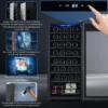 32 Bottle Wine Cooler, Compressor Wine Cooler Refrigerator With Digital Temperature Control