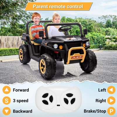 24v Ride On Dump Truck, 2 Seater Electric Ride On Car Toy For Kids, Battery Powered UTV 2 24v Ride On Dump Truck, 2 Seater Electric Ride On Car Toy For Kids, Battery Powered UTV - Image 2
