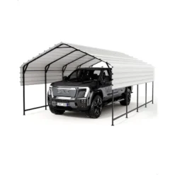 13'x21' Heavy-duty Metal Carport With 10 Ft Height And 16-gauge Poles; Perfect Permanent Shelter For Full-sized Pickup Trucks, Boats, And Tractors. -Home Decor Store GUEST d2494922 4380 4687 80ef f75bb93cbf46
