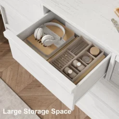 Whizmax 7 Drawer Dresser For Bedroom, Modern Double Dresser Organizer With Storage, Wooden Chest Of Drawers For Bedroom, Living Room, Nursery- White -Home Decor Store GUEST d3a3cc43 f90b 4402 b0ee 59a89cc49e5e