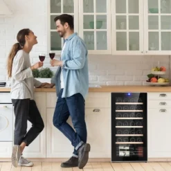 15 Inch Wine Fridge, 28 Bottles Wine Cooler Refrigerator Built-In Or Freestanding, Wine Refrigerator With Double-Layered Glass Door & Safety Lock -Home Decor Store GUEST d3d48300 bdc1 4993 9a4b b389c4a50e69