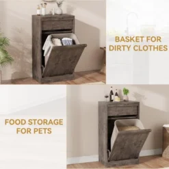 Trash Cabinet Tilt Out, Hidden Trash Cabinet 10 Gallon Pet-Proof Trash Bin Holder, Free Standing Garbage Can Cabinet -Home Decor Store GUEST d4c4e25f 604a 4c4f ab6c f58e5c51b0f3