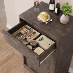 Trash Cabinet Tilt Out, Hidden Trash Cabinet 10 Gallon Pet-Proof Trash Bin Holder, Free Standing Garbage Can Cabinet -Home Decor Store GUEST d615a430 753b 4633 a9b3 57b1899d138f