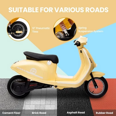 24V Kids Motorcycle For Big Kids, 14MPH Max Speed Electric Motorcycle With 350W Motor 5 24V Kids Motorcycle For Big Kids, 14MPH Max Speed Electric Motorcycle With 350W Motor - Image 5