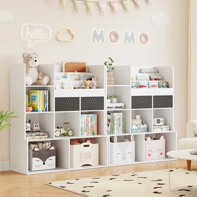 Toy Storage Organizer 47.8in Kids Bookshelf With Drawers Children Bookcase With Cubbies Wooden Toy Chest Playroom, Classroom, Nursery, Kids Room 1 Toy Storage Organizer 47.8in Kids Bookshelf With Drawers Children Bookcase With Cubbies Wooden Toy Chest Playroom, Classroom, Nursery, Kids Room