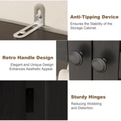 Inch Tall Storage Cabinet, Kitchen Pantry Cabinet 5 Tier Bathroom Cabinet With 4 Doors Adjustable Shelves For Kitchen, Dining Room, Bathroom -Home Decor Store GUEST d70ced7f c5d7 4306 b6e4 b2826ba21193