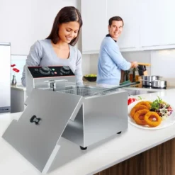 Commercial Deep Fryer With Basket, Stainless Steel Electric Counter-Top Fryer With Temperature Control For Restaurant And Home Use -Home Decor Store GUEST dbfe8e32 3699 47eb 8c32 8ee77785d63e