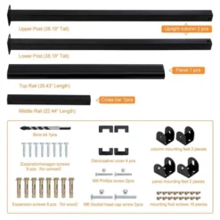 Handrails Fits 1 To 4 Steps,Outdoor Handrails Adjustable Height Stair Handrail