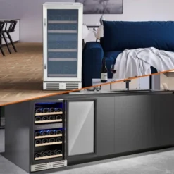 Mini Fridge 15 Inch Wine Cooler Under Couter, 29 Bottle Dual Zone Wine Fridge Wine Cooler Refrigerator With Digital Temperature Control 13 Mini Fridge 15 Inch Wine Cooler Under Couter, 29 Bottle Dual Zone Wine Fridge Wine Cooler Refrigerator With Digital Temperature Control -Home Decor Store GUEST e144c9fc cc66 40e0 859c 04d7e968a0c6