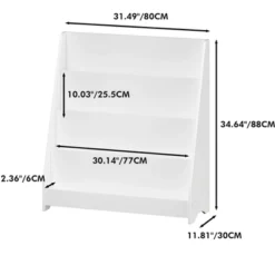 4 Tier Kids Bookshelf, Baby Toddler Wooden Book Shelf, Toy Storage Bookshelf, Stable Modern Book Case For Bedroom Living Room Nursery Playroom -Home Decor Store GUEST e15df48e 1bed 43c9 8741 8bd41bde7d31